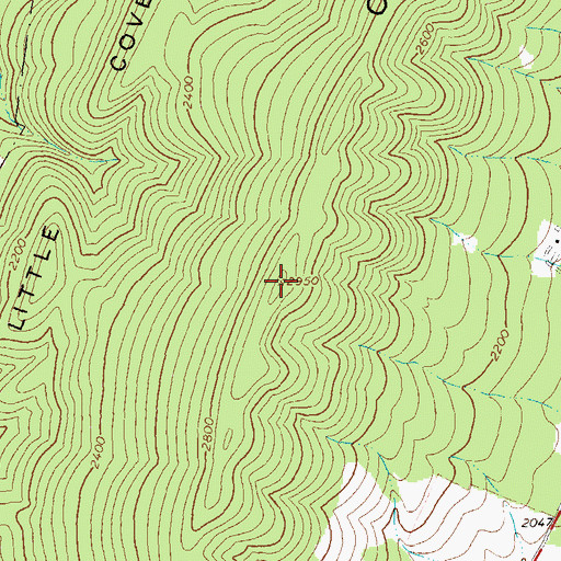 Topographic Map of Cove Mountain, WV