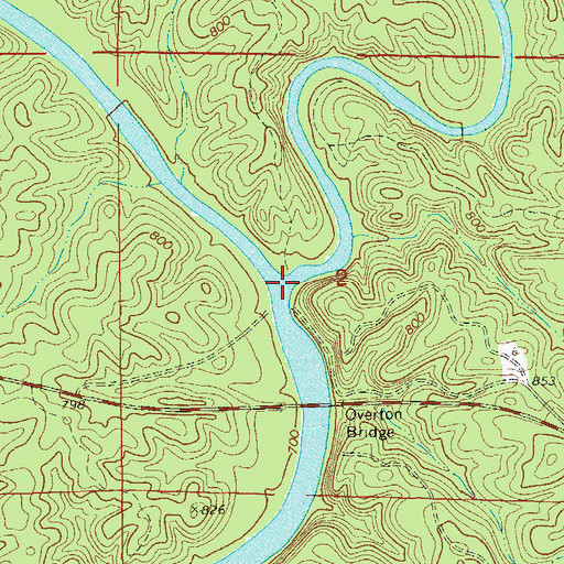 Topographic Map of Burrow Ferry (historical), AL