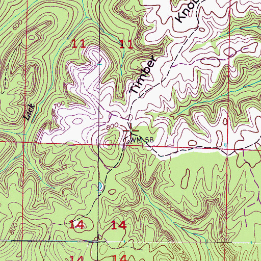 Topographic Map of Little Zion (historical), AL
