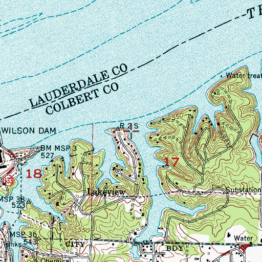 Topographic Map of Steensons Mill (historical), AL