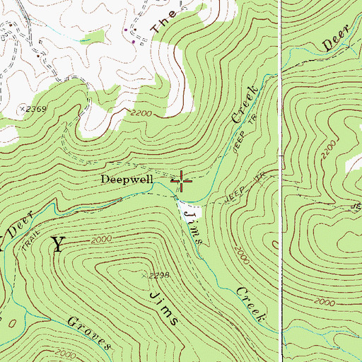 Topographic Map of Deepwell, WV