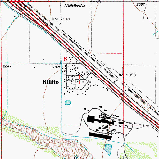 Topographic Map of Rillito Vista Park, AZ