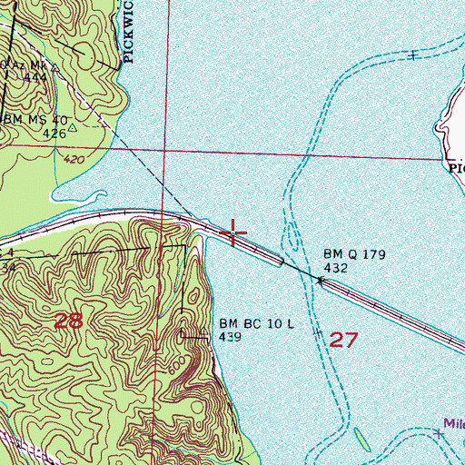 Topographic Map of Pegram (historical), AL