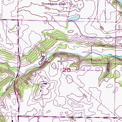 Topographic Map of Chickasaw Agency (historical), AL