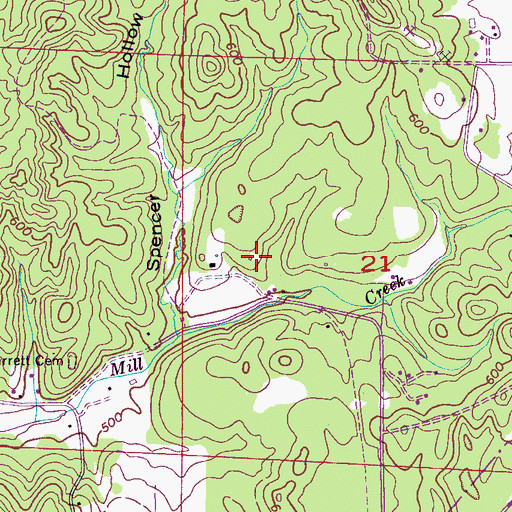 Topographic Map of Drisdale Chapel Church (historical), AL