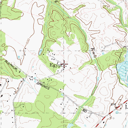 Topographic Map of Egypt, WV