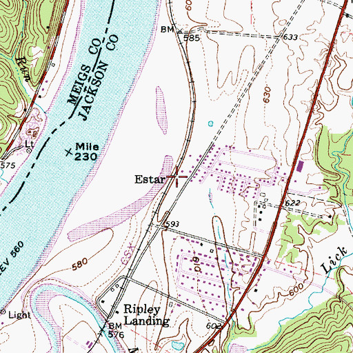 Topographic Map of Estar, WV