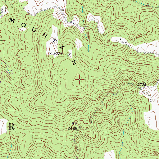Topographic Map of Fisher Mountain, WV