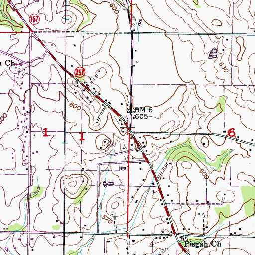 Topographic Map of Fairview School (historical), AL