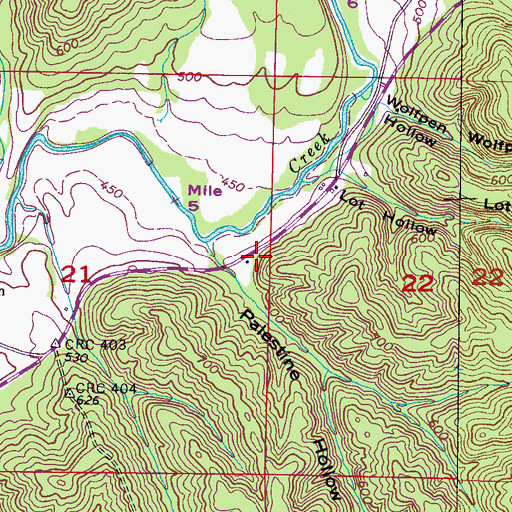 Topographic Map of Palestine Methodist Church (historical), AL