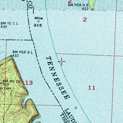 Topographic Map of Hitchcock Landing (historical), AL