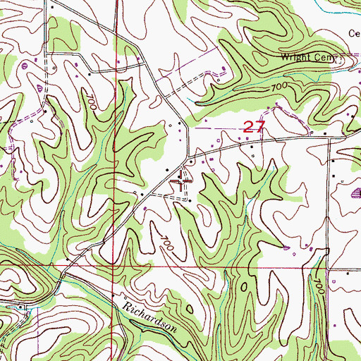 Topographic Map of Olive Hill School (historical), AL