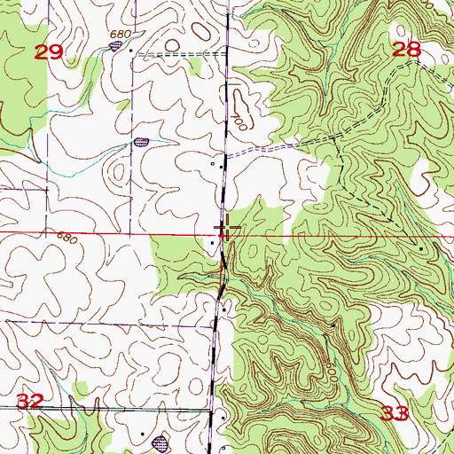 Topographic Map of Striplin School (historical), AL