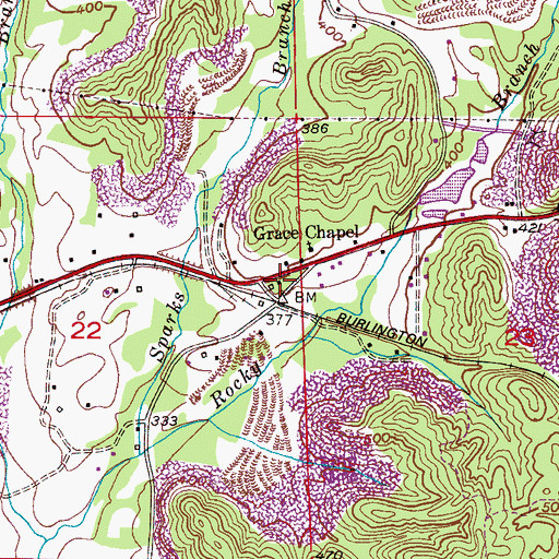 Topographic Map of New Jagger, AL