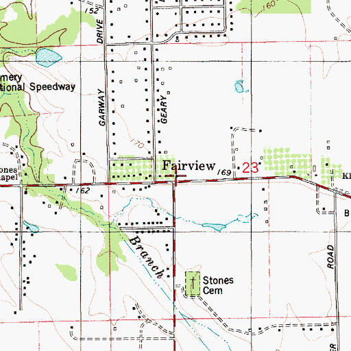 Topographic Map of Fairview United Methodist Church, AL