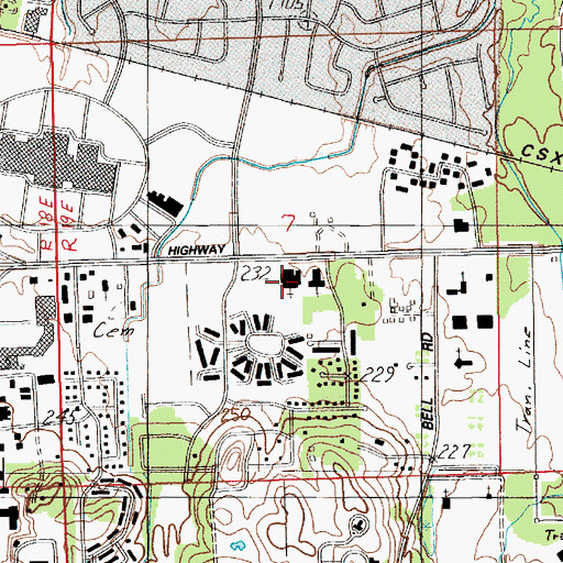 Topographic Map of Frazer Memorial United Methodist Church, AL