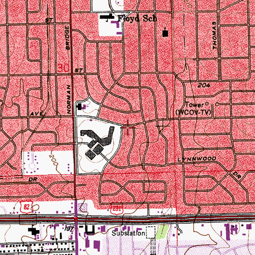 Topographic Map of Normandale United Methodist Church, AL