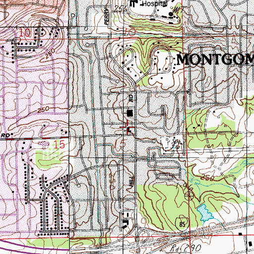 Topographic Map of Perry Hill United Methodist Church, AL