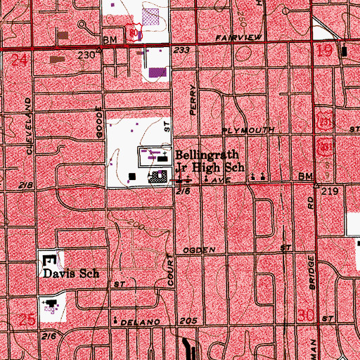 Topographic Map of Saint James United Methodist Church, AL
