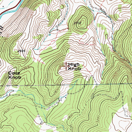 Topographic Map of High Knob, WV