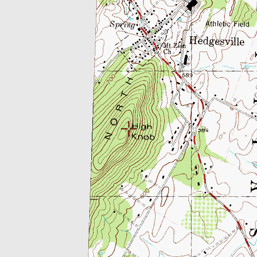 Topographic Map of High Knob, WV