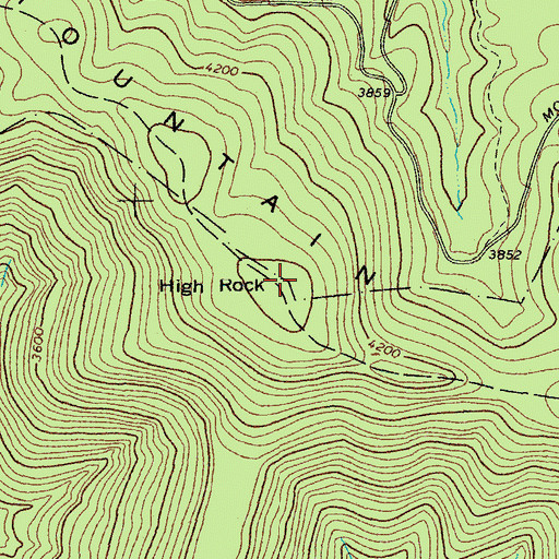 Topographic Map of High Rock, WV