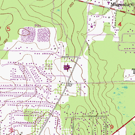 Topographic Map of Davis Elementary School, AL
