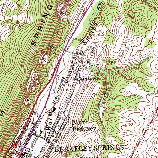 Topographic Map of Jimtown, WV