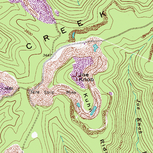 Topographic Map of Joe Knob, WV