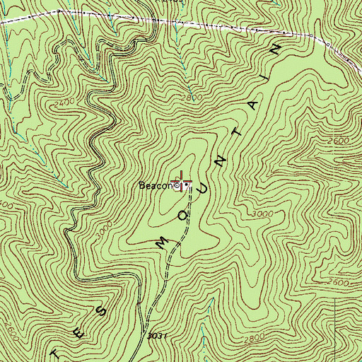 Topographic Map of Kates Mountain, WV