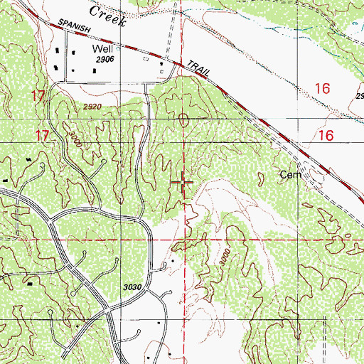 Topographic Map of Rocking K Ranch Estates Dam, AZ