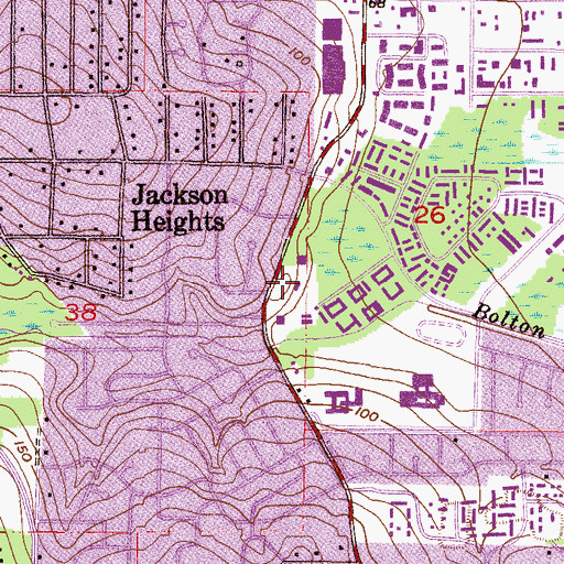 Topographic Map of Saint Mark United Methodist Church, AL