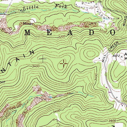 Topographic Map of Laurel Creek Mountain, WV