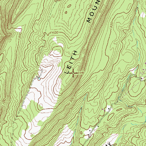 Topographic Map of Leith Mountain, WV