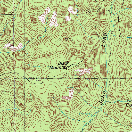 Topographic Map of Black Mountain, AZ