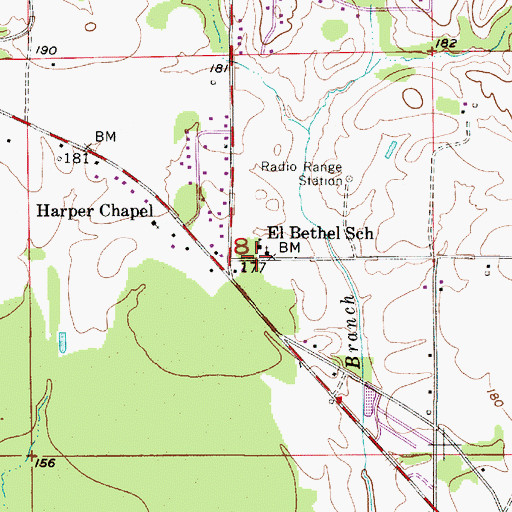 Topographic Map of Elbethel Church, AL