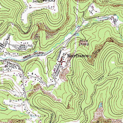 Topographic Map of Marfrance, WV