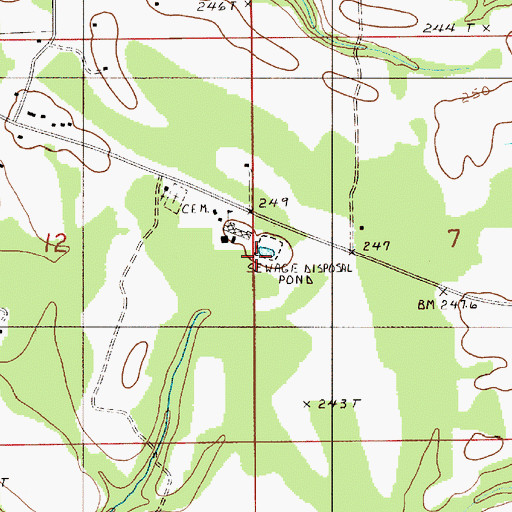 Topographic Map of Shiloh Elementary School, AL