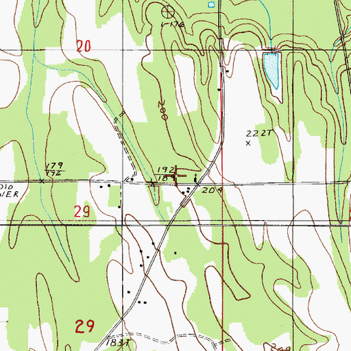 Topographic Map of Siloma Church, AL