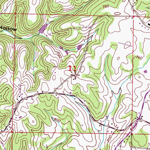 Topographic Map of Alabama School (historical), AL
