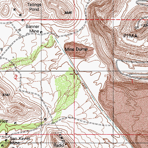 Topographic Map of Rodolfo Wash, AZ