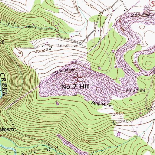 Topographic Map of Number 7 Hill, WV