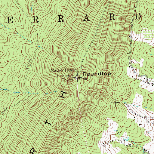 Topographic Map of North Mountain, WV