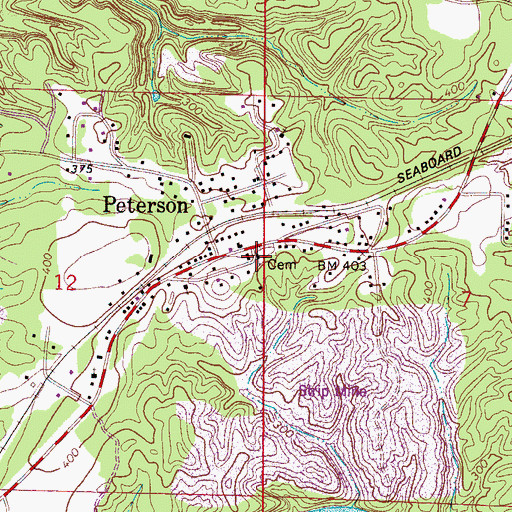 Topographic Map of Ruhama Baptist Church, AL