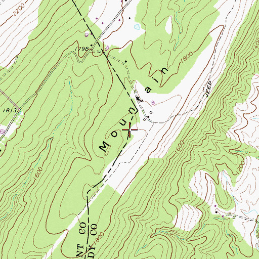 Topographic Map of Orrs Mountain, WV