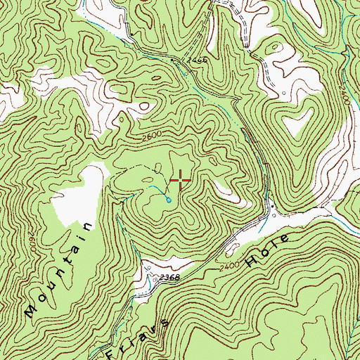 Topographic Map of Parker Mountain, WV