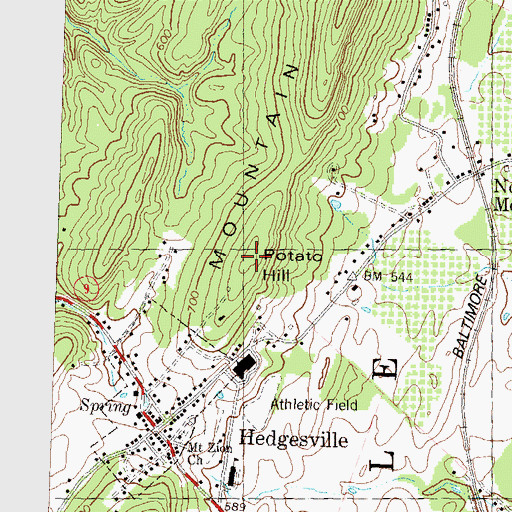 Topographic Map of Potato Hill, WV