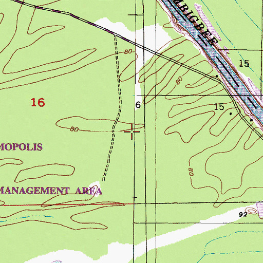 Topographic Map of Demopolis State Wildlife Management Area, AL