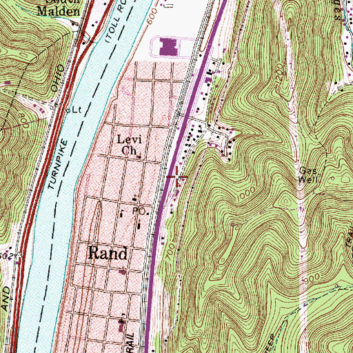 Topographic Map of Rand, WV