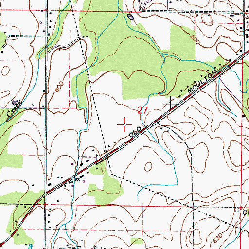 Topographic Map of Sherwood Estates, AL